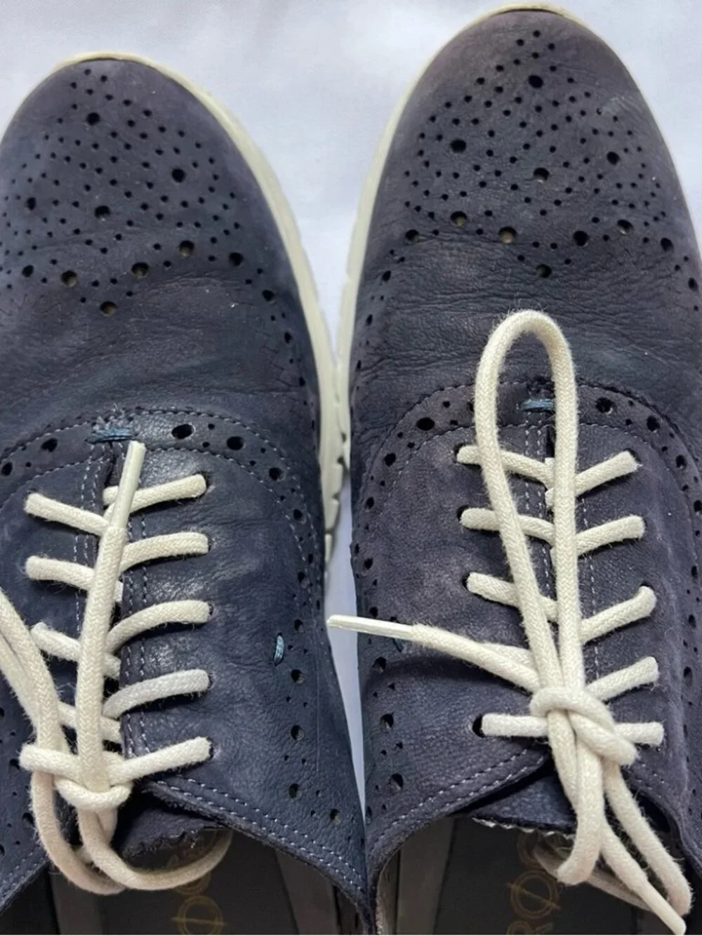 Women’s Cole Haan Navy Blue Suede Zero Grand Wingtip Oxfords Size 8.5